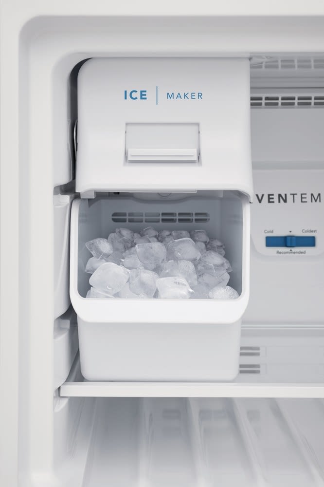 Frigidaire 28 Inch Top Freezer Refrigerator with 13.9 Cu. Ft. Capacity, Adjustable Glass Shelves, Humidity-Controlled Crispers, Half-width Deli Drawer, LED Lighting, EvenTemp® Cooling System, ADA Compliant, and ENERGY STAR Certified: Black